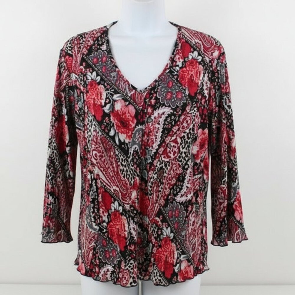 Jaipur Women's Casual Size Large  3/4 sleeve top